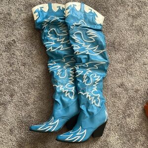 Cape Robbin Blue Boots 8.5